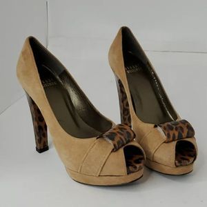 💥PRICE DROP💥Stuart Weitzman Suede Leopard Print Platform Heels***